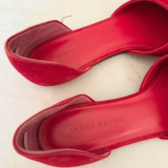 Jenni Kayne D'Orsay Red Suede Flats - Picture 5 of 8